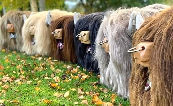 HIGHLAND BULL GENUINE FOOT STOOLS