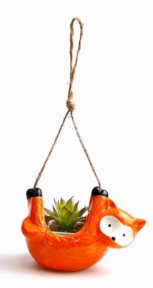 fox hanging planter HANGING FOXY FOX PLANTER – Forum4 Collections