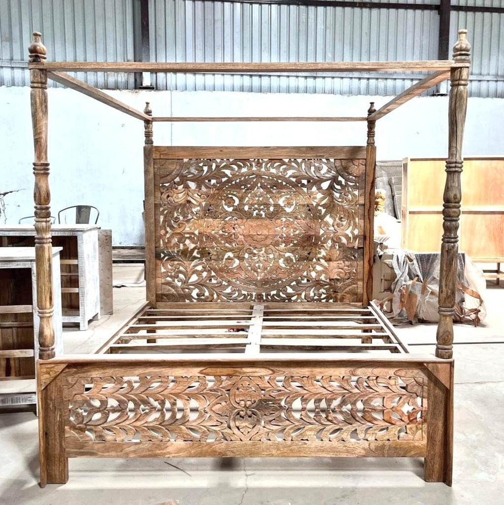 HANDCRAFTED BOHO LUXURY 4POST BED