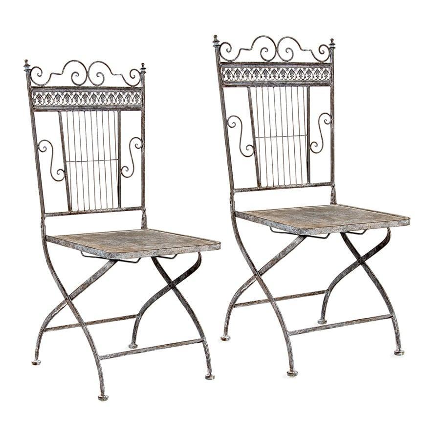 BAROQUE ROUND OUTDOOR TABLE & 2 CHAIRS SET