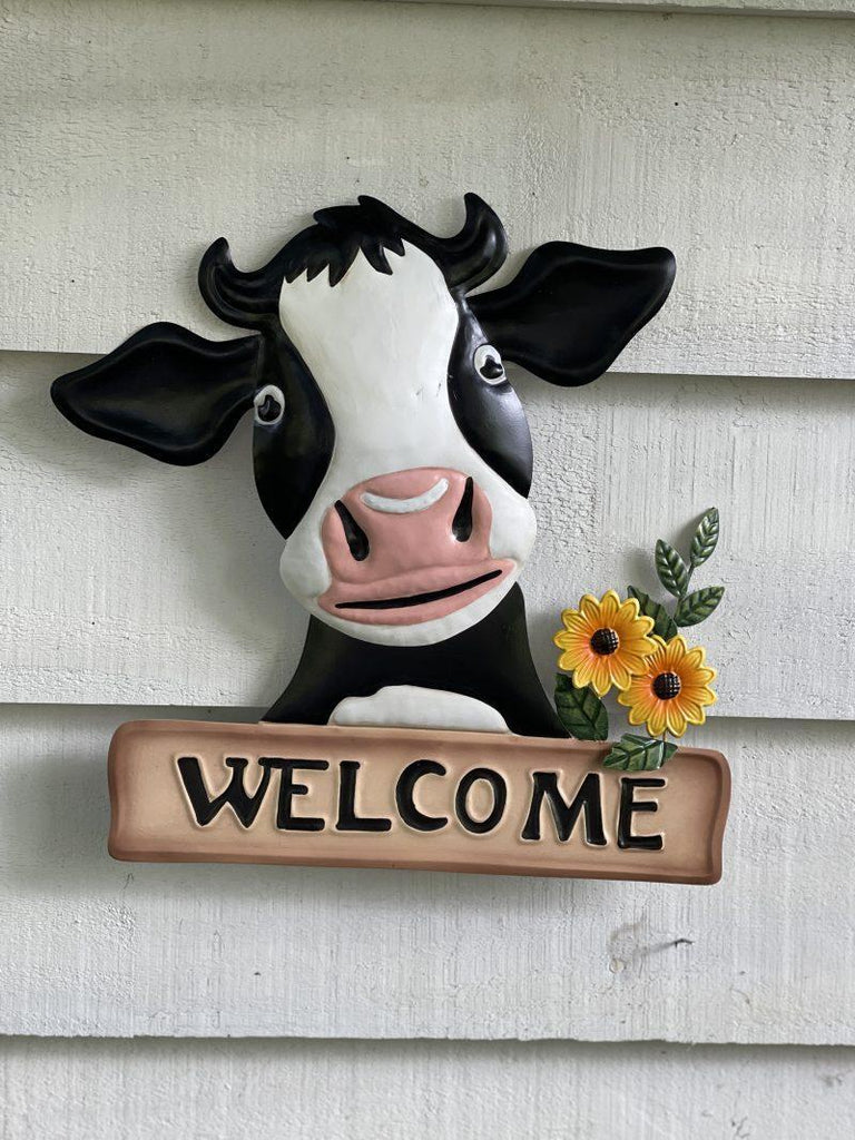 DAIRY COW WELCOME SIGN WALL DECOR