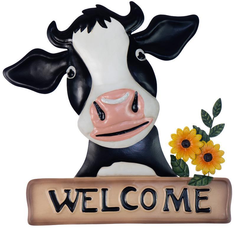 DAIRY COW WELCOME SIGN WALL DECOR