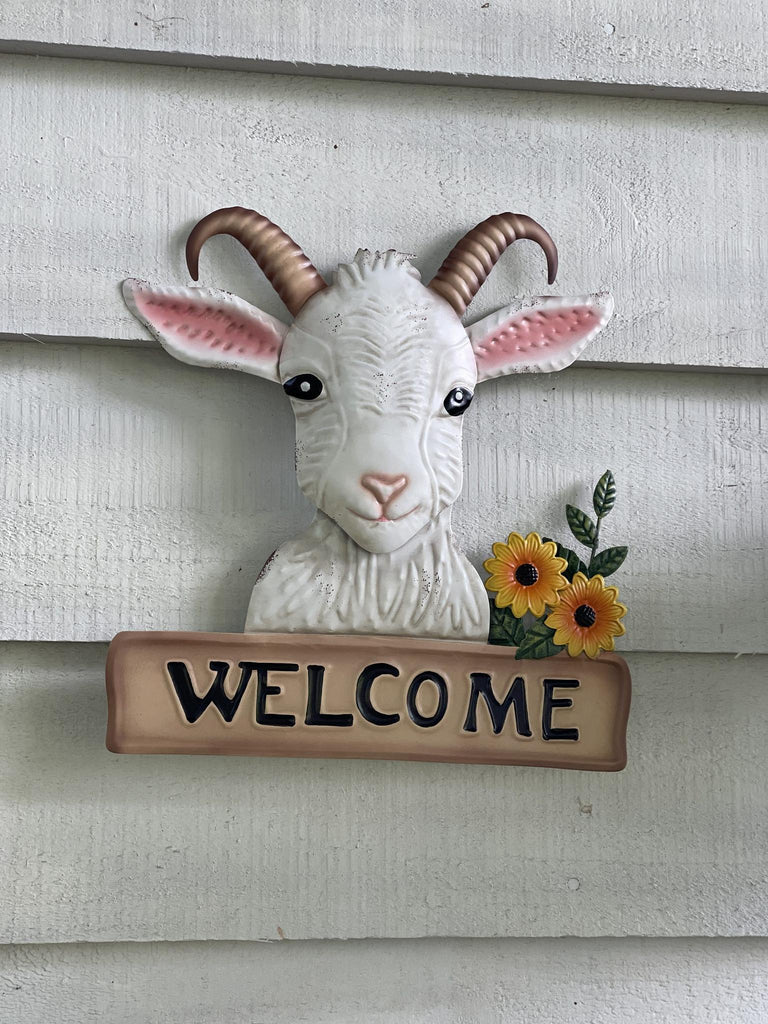GOAT WELCOME SIGN WALL DECOR