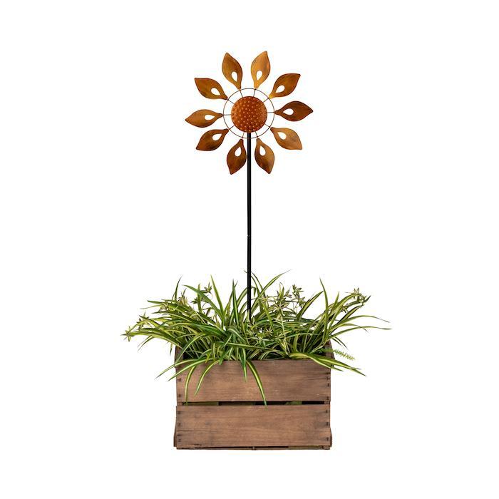 DAHLIA FLOWER WIND SPINNER - GOLD