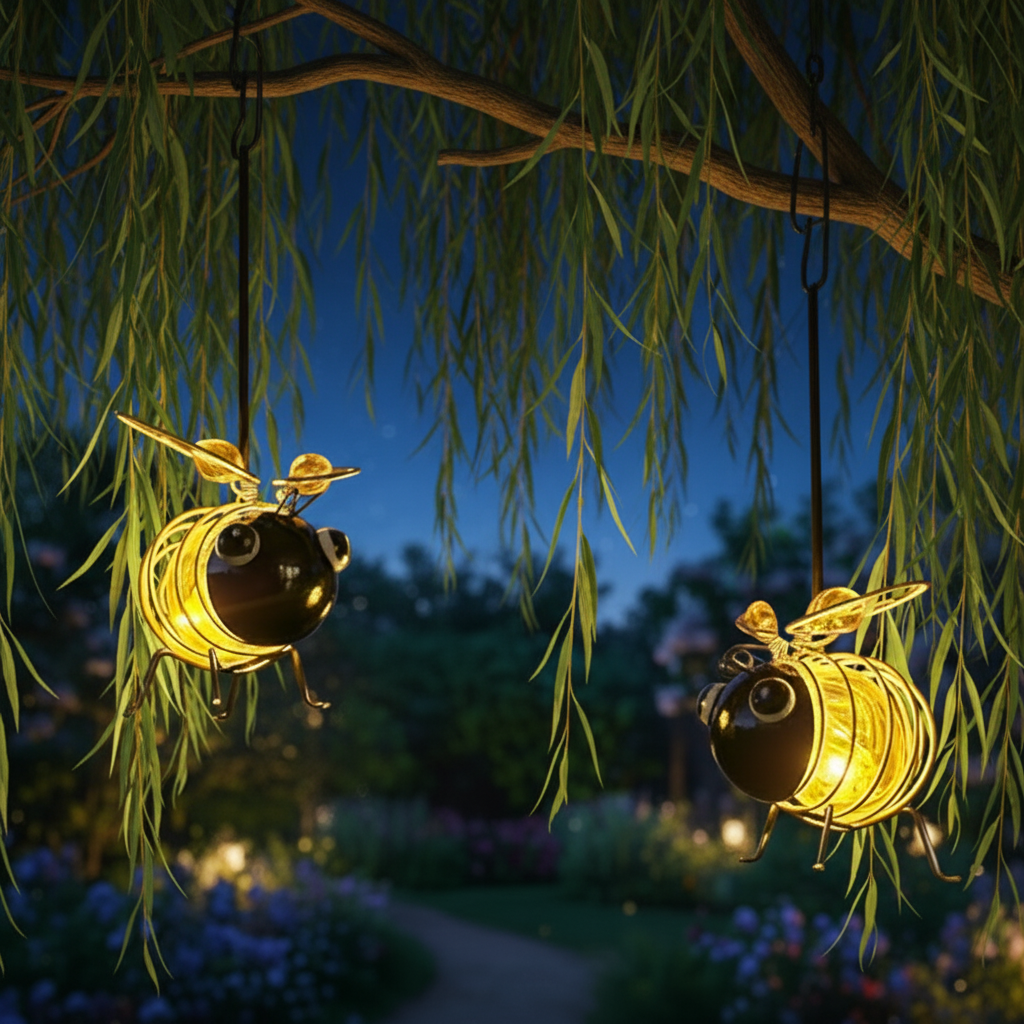SOLAR BUNGEE BEE - HANGING GARDEN DECOR – Forum4 Collections