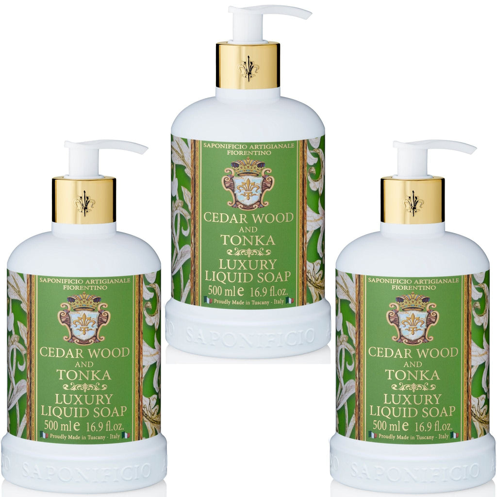 Saponificio Artigianale Fiorentino Body and Hand Wash Bundles Cedar Wood & Tonka Hand Wash Cedar Wood & Tonka Hand Wash Brand