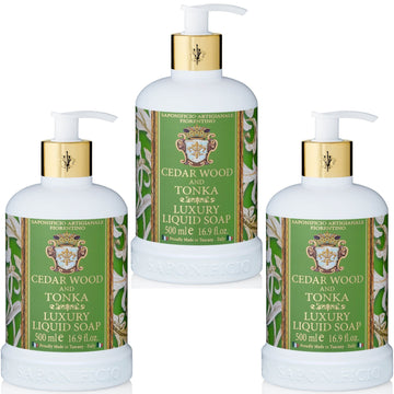 Saponificio Artigianale Fiorentino Body and Hand Wash Bundles Cedar Wood & Tonka Hand Wash Cedar Wood & Tonka Hand Wash Brand