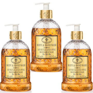 Saponificio Artigianale Fiorentino Body and Hand Wash w/ Soap Bundles Body & Hand Wash Myrtle & Pine Bundle Set 3Pcs Body & Hand Wash Myrtle & Pine Bundle Set 3Pcs Brand