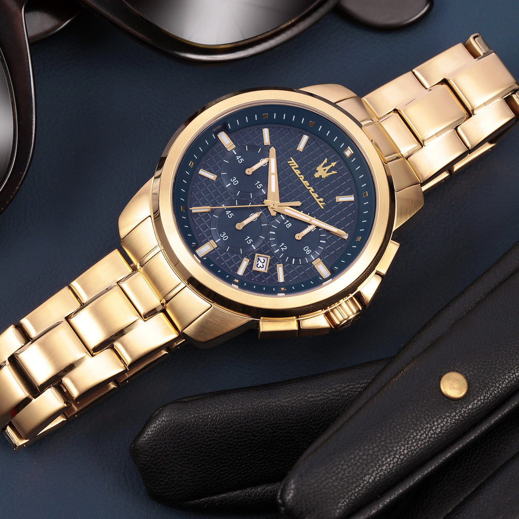 Maserati Chronograph Watches Maserati Successo 44mm Yellow Gold Chronograph Maserati Successo 44mm Yellow Gold Chronograph Brand