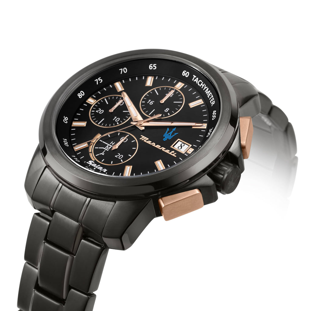 Maserati Chronograph Watches Maserati Successo Solar 44mm Gun Metal Chronograph Watch Maserati Successo Solar 44mm Gun Metal Chronograph Watch Brand