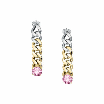 Chiara Ferragni earring Chiara Ferragni Chain Collection Pink Stone Gold Earrings Brand