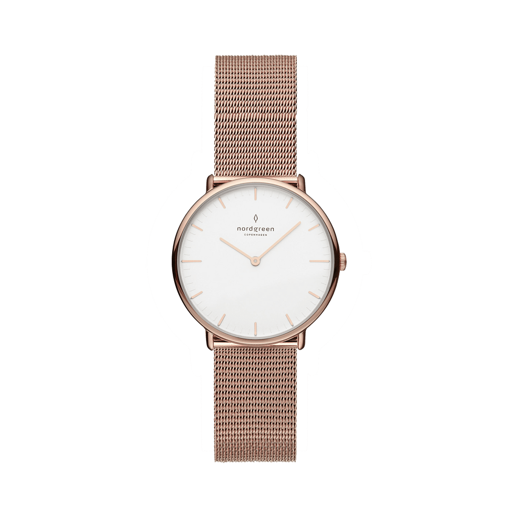 Nordgreen Watch Nordgreen Women's Native 28mm Women's Rose Gold Dress Watch Brand